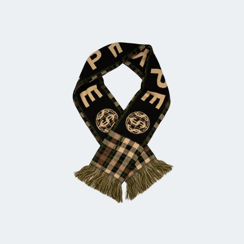 deadHYPE Tartan Scarf (Camo) with brand logo on a light gray background