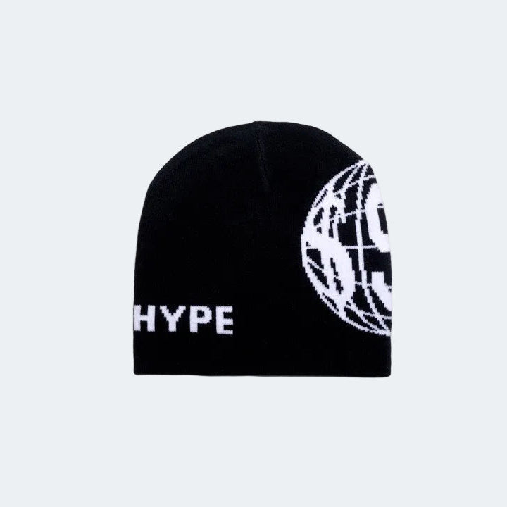 deadHYPE Graphic Beanie (Black) on a white background